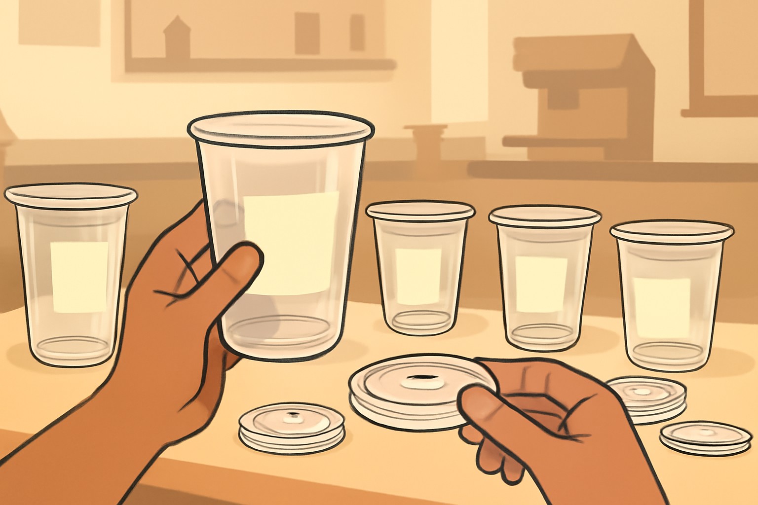 Menjamin Kompatibilitas Tutup Saat Memesan Gelas Plastik PET